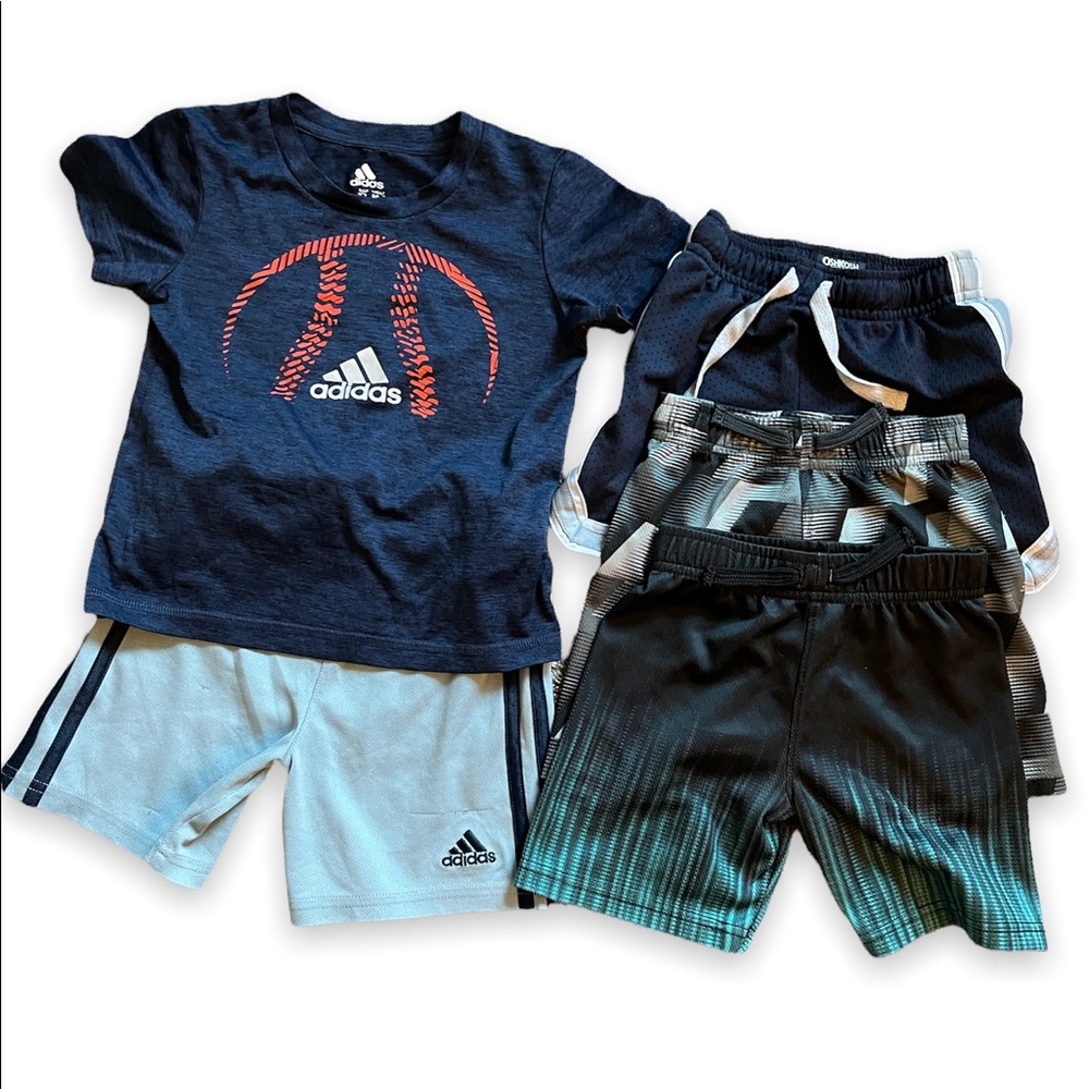 Boys 3T assorted brand shorts and an Adidas sports outfit